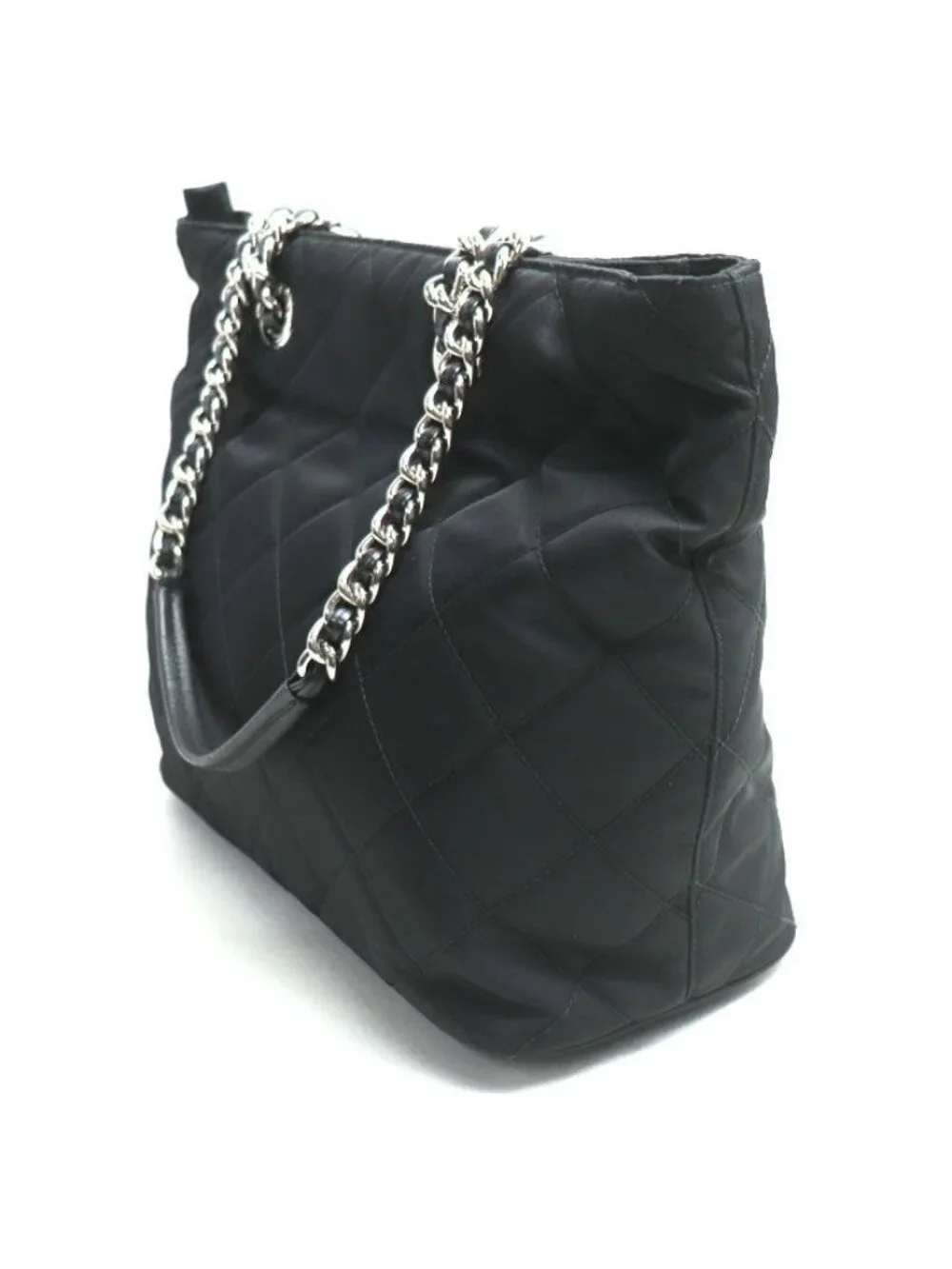 Prada Quilted Chain Tote Black